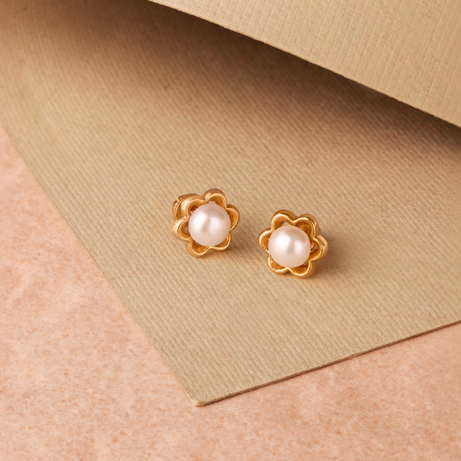 Pearl gold earrings hot sale designs with price