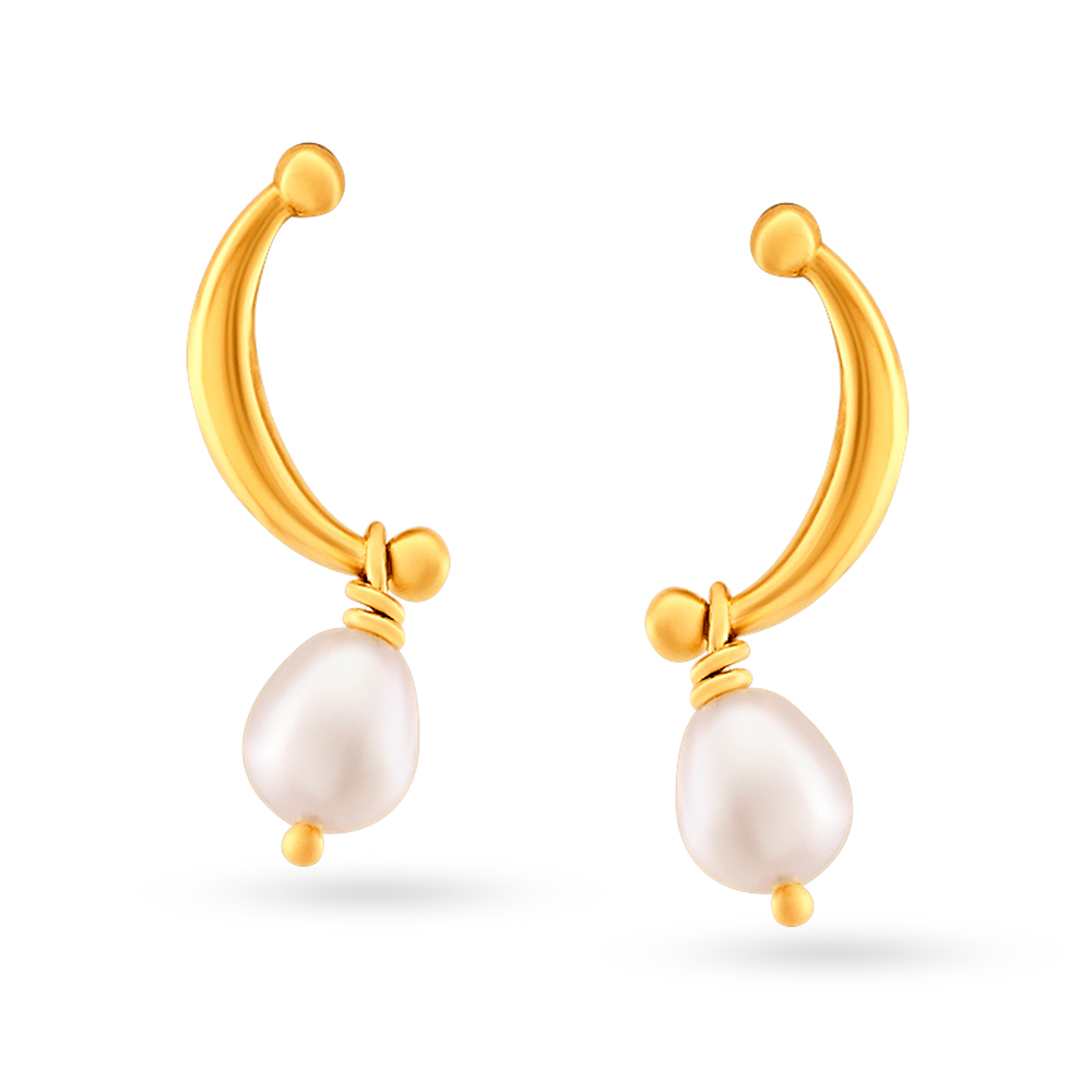 Pearl drop earrings tanishq sale