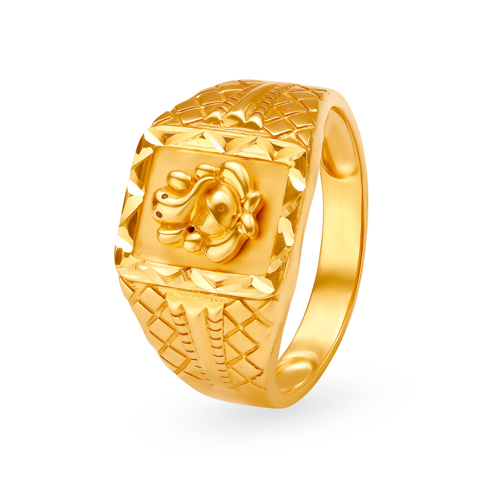 Gold ring design hot sale for male tanishq