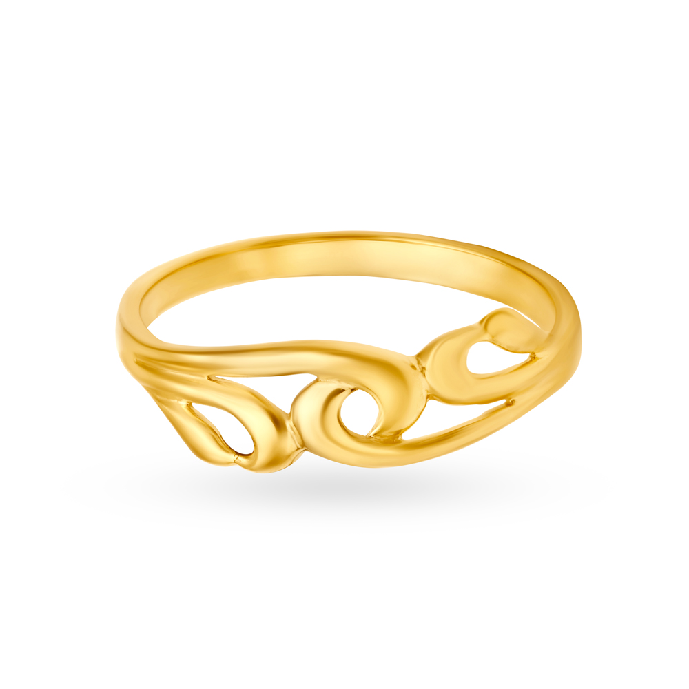 Buy Beautiful 22 Karat Yellow Gold Artistic Stems Ring at Best Price ...